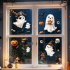 Creative Holiday Gifts Halloween Ghost Window Clings, Cute Pumpkin And Black Cat Static Stickers, PVC Party Atmosphere Props Waterproof Decals,