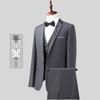Dreiteiliger Anzug im koreanischen Stil für Herren, Slim Fit - Business-, Freizeit-, Hochzeits- oder Arbeitskleidung für Trauzeugen.