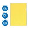 LIHIT LAB Clear 100 A4 File/Clear Holder, Sheets, Size, Yellow, G6100-17