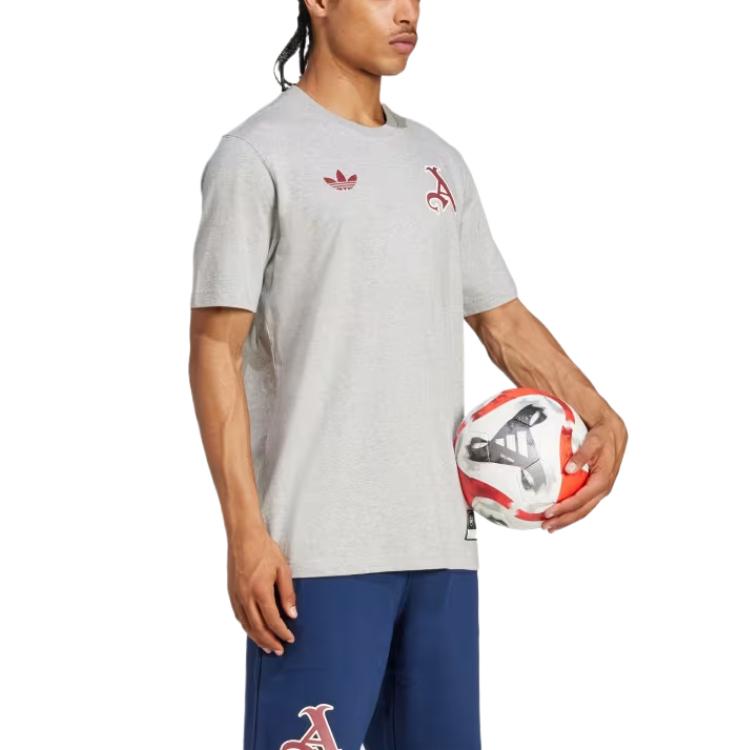 Adidas Originals Arsenal VRCT Casual Comfortable Soft Short Sleeve T-Shirt Men Tops Gray JL6111