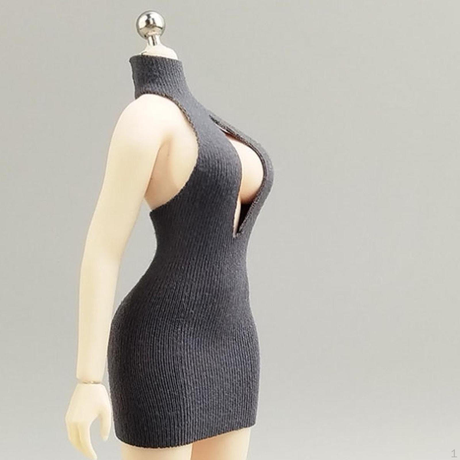 

Одежда для экшн-фигурки 1/12, кукольный костюм, аксессуары, мини-платье, модная одежда для женщин, для 6-дюймовой серый