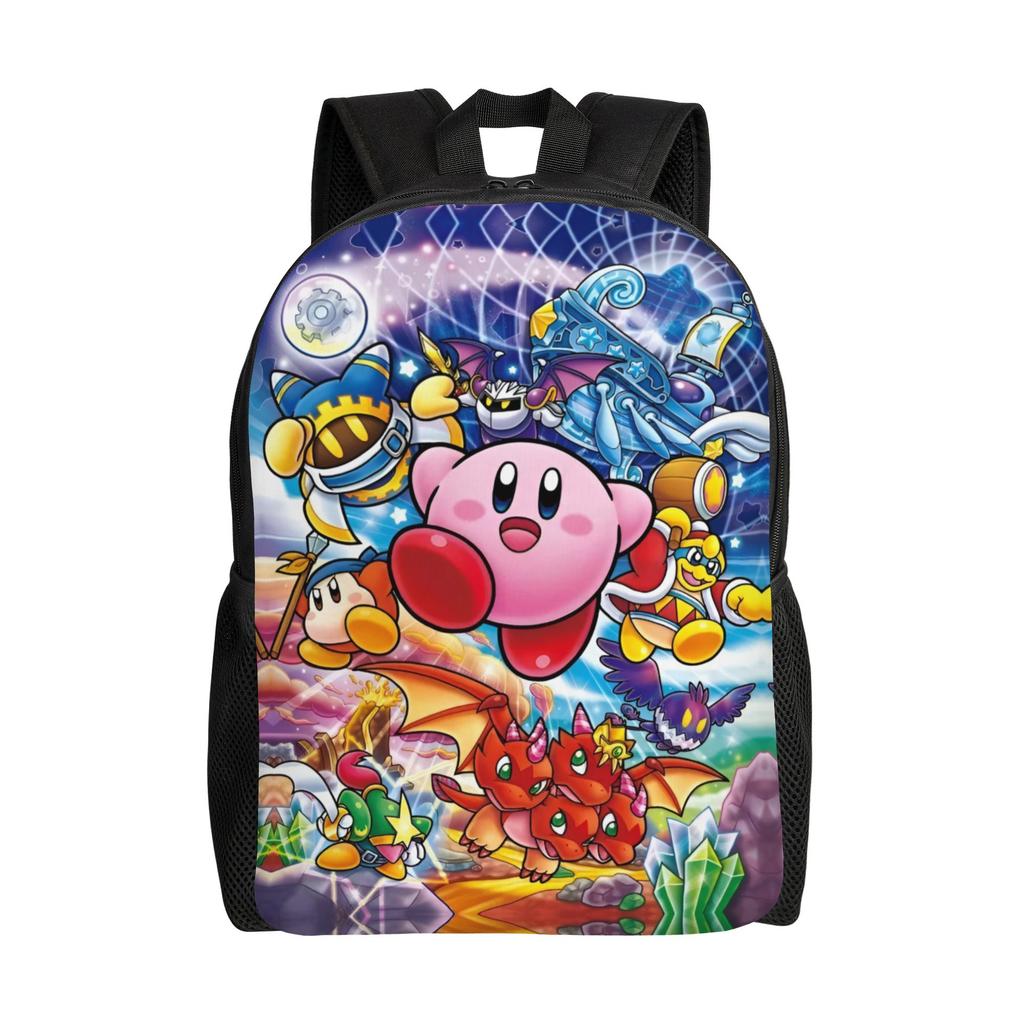 K-Kirbys Laptop-Rucksack Damen Herren Mode Buchtasche für College Schule Studenten Cartoon Tasche