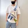 Sports Crossbody Backpack Men's and Women's Large Capacity Trendy Cool Breast Bag Japanese Contrast Color Korean Edition Casual Student Shoulder Bag