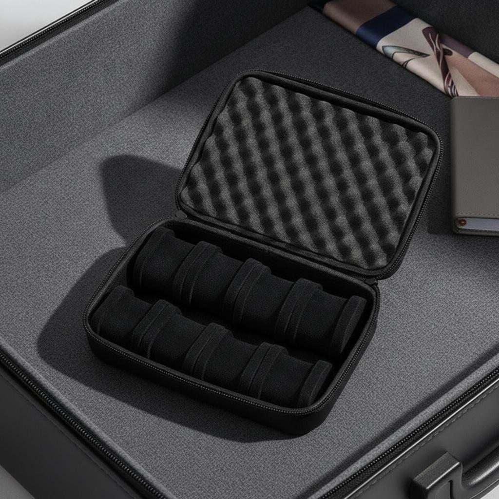 Watch Case with 8 Slots Padded Storage Safeguarding for Travelers