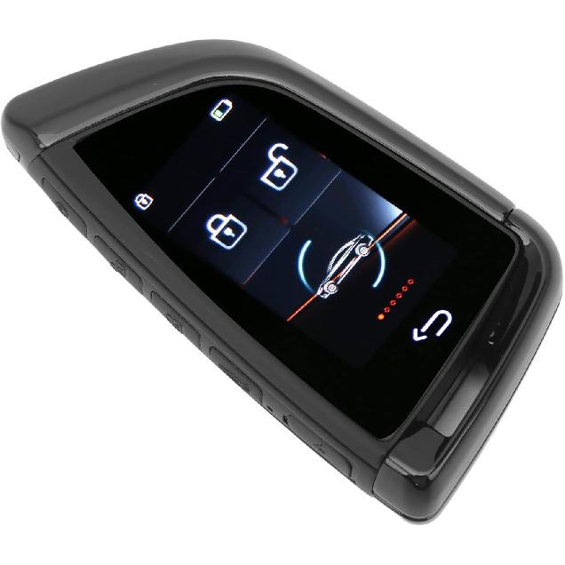 Aramox Smart Remote Car Key LCD Screen 5.0 Anti Key Loss Keyless Entry Auto Lock Remote Control Key Fob for One Click Start Car (Black)