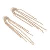 2 Stück Bogenförmige Lineare Strass Hängeohrringe Damen Legierung Modisch Lange Quastenohrringe Schmuck Accessoire Gold