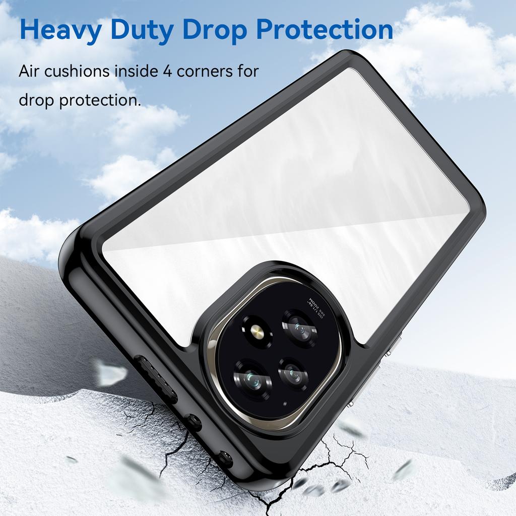 Acrylic shockproof Phone Case For Honor 200 Pro Transparent Candy Color Frame Back Cover for Honor 200 Lite