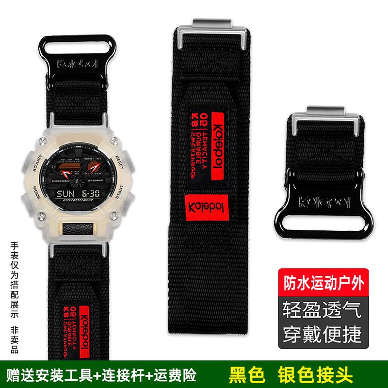 For Casio G-SHOCK Sport Watch GA-900 GA700/750 GA110GB/100/120 Black Gold Black Warrior Modified Nylon Canvas Strap Accessories
