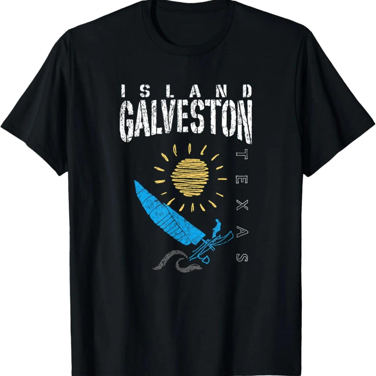 Galveston Island Texas Souvenirs, Sailing T-Shirt S чёрный