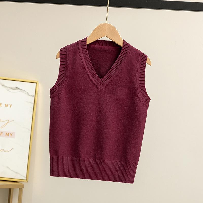 Children's Knitted Vest: British Academy Style for School, Autumn/Winter