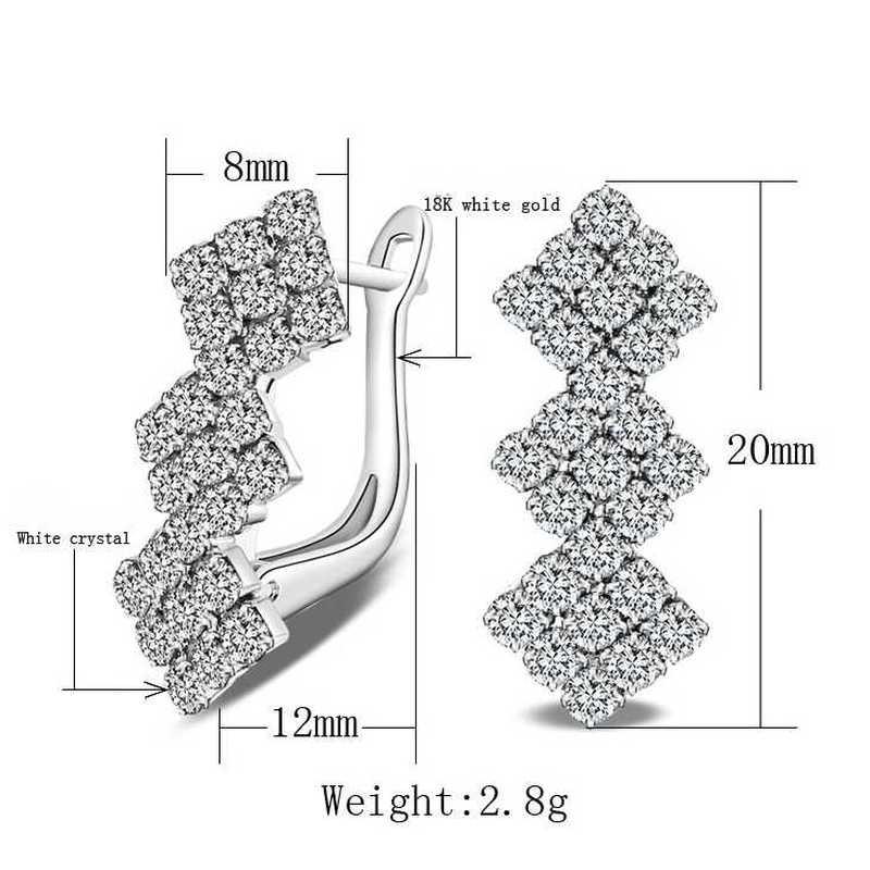 Sace Gems Classic Super Flash Zircon Earrings for Women Wedding Party Gifts