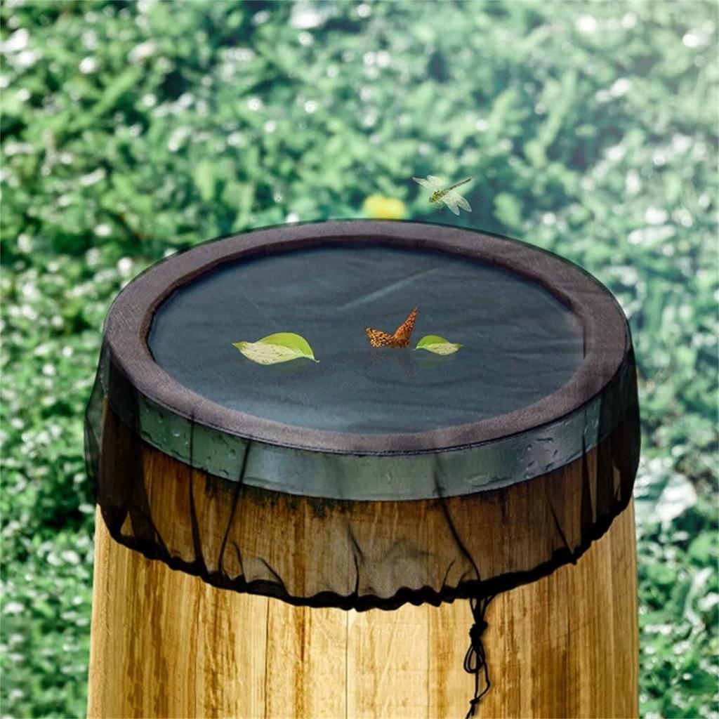 Mesh Cover Netting for Rain Barrels, Water Collection Buckets, -Mosquito , Harvesting Net, Outdoor Water Tank Cover