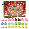 Mini Soft Toys for Party Favors 2026 Christmas Dumplings Advent Calendar with 24 Bun Squeeze Educational Fidget Tools Concentration Toys, Festive