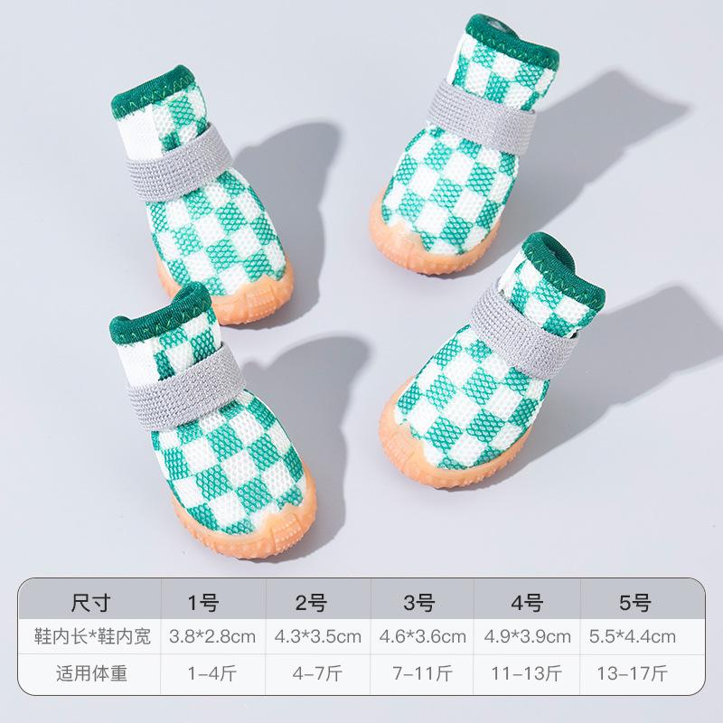 Dog Shoes for Small Dogs Summer Pet Teddy Bichon Pomeranian Breathable Shoe Covers Anti-Dirt Non-Slip Outdoor No Slip Off