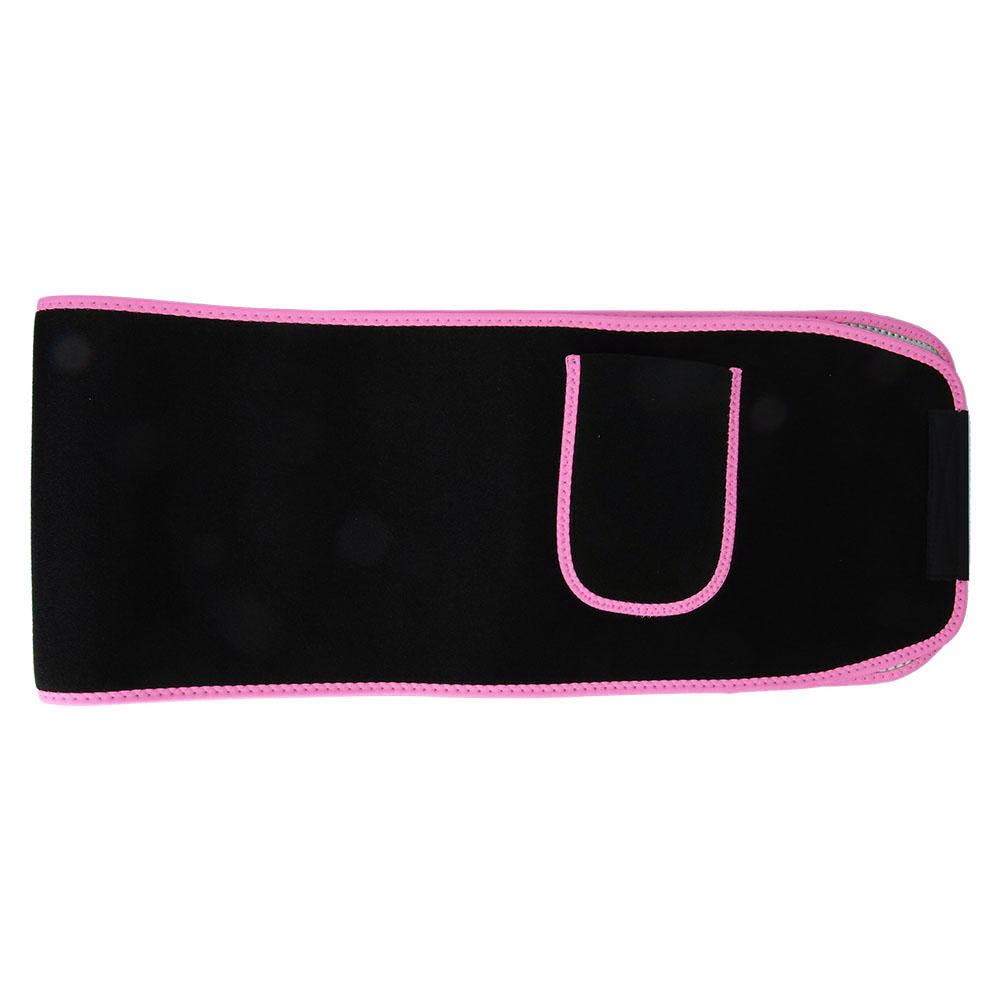Unisex Waist Trimmer Belt Sliver Coating Sweat Sauna Wrap Weight Loss (Black S)