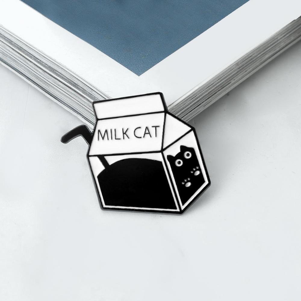 Cartoon Creative Black Cat Enamel Pins Cute Liquid Cat Series Brooches Emblem Clothes Accessories Jewelry Gifts for Kids Friends