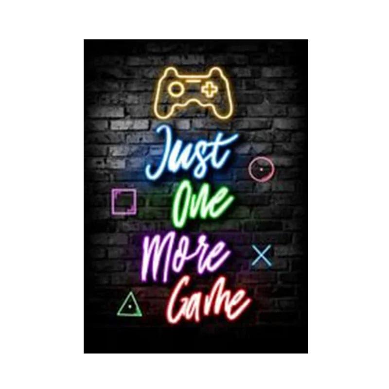 Nordic Cats And Gaming Neon Art Posters and Prints Canvas Painting Wall Pictures for Boys Game Room Wall Decor Home Decor
