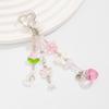 Strawberry Design Beaded Phone Chain Cute Flower Key Pendant Accessories Bag Charm  Fairytale Theme