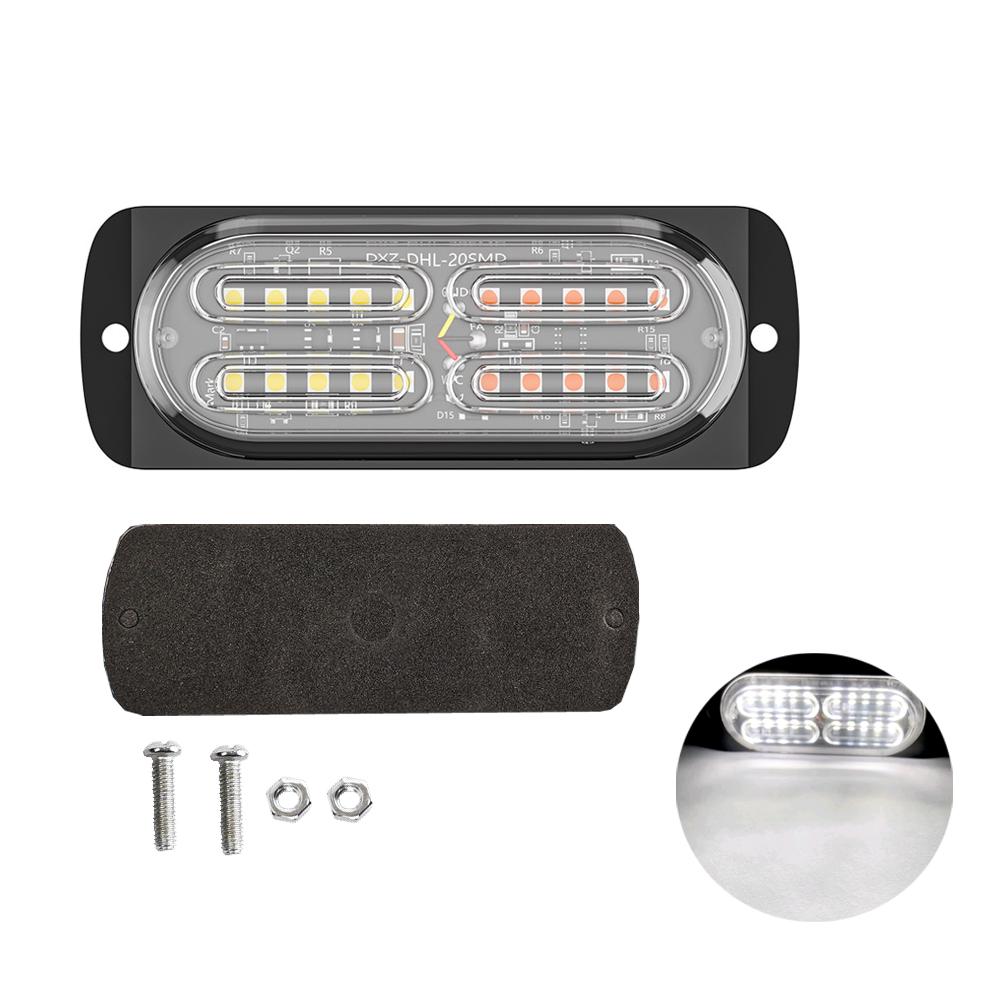 1Pc Car Strobe Lights 20 SMD Flashing Warning Light LED LAMP Car LED Lamp Emergency Waterproof Light Universal Car Accessories