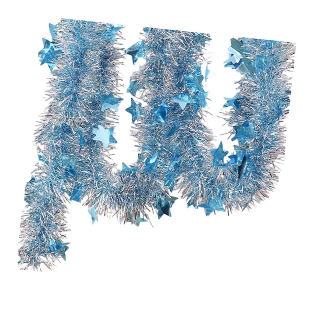 Christmas Tinsel Garland Christmas Ornament Home Housewarming Hanging Garland for Staircase Fireplace Holiday Railing Wreath