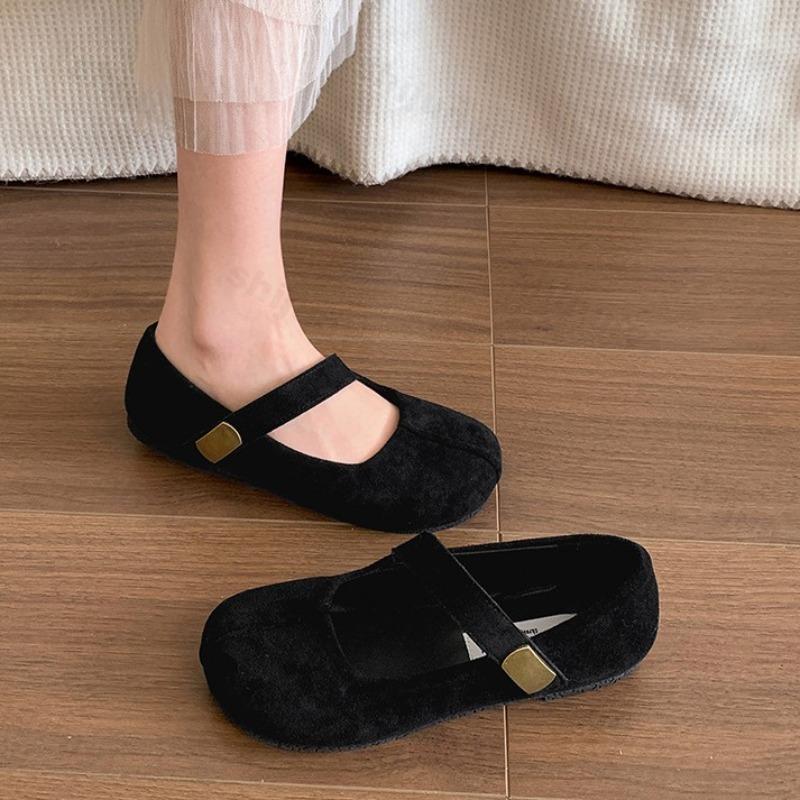 Leopardmönstrade Damskor Ballerinas Mary Jane Skor Mode Vardag Mjuk Sula Halkfri Retro Rund Tå Fashionabla Bankett Damskor