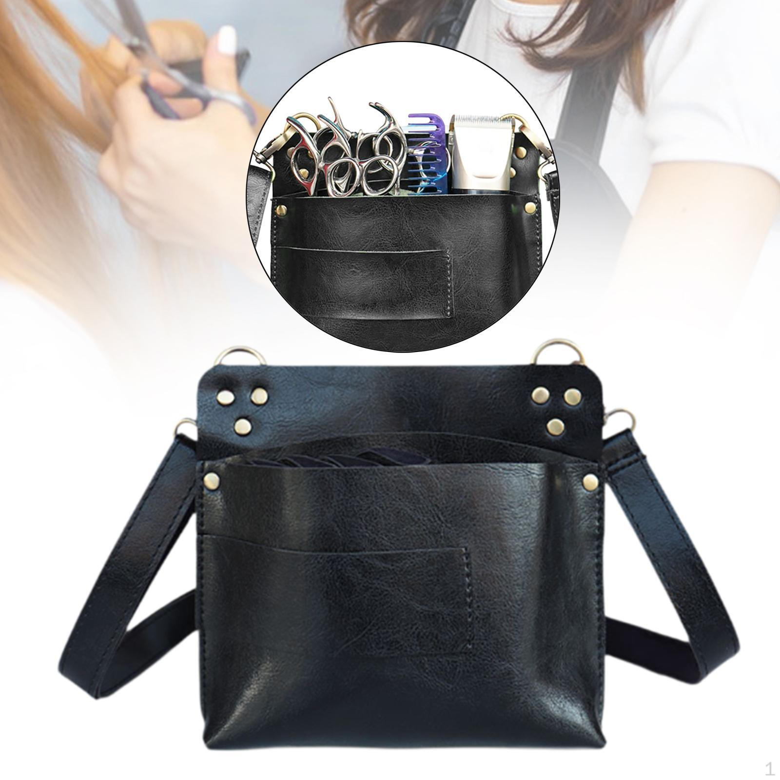 

Сумка для парикмахерских инструментов, салонные инструменты с плечевым ремнем, профессиональные ножницы для стрижки волос чёрный