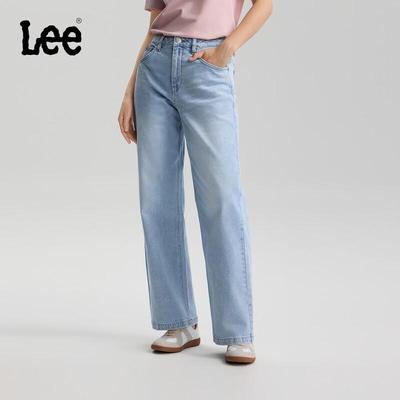 Women's Light Blue Relaxed Straight Leg Jeans