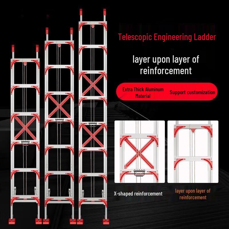 5m-10m Aluminum Telescopic Ladder
