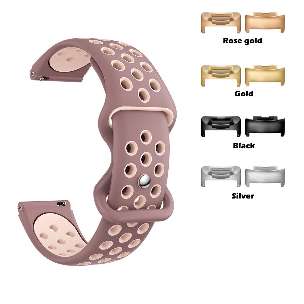 Cinturino Rotondo per Fitbit Charge 6 Asciugatura Rapida Traspirante Sportivo Compatibile con Fitbit Charge 5 Morbido Cinturino in Silicone