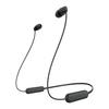 Sony Wireless Earphones WI-C100: Bluetooth Compatible/25 Hours Stamina/IPX4 Splashproof/DSEE Equipped Black WI-C100 BZ Small