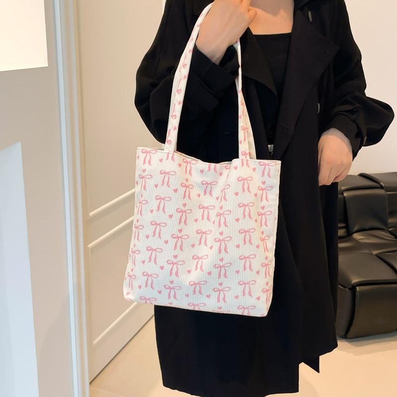 Nylon Butterfly Knot Tote Bag For Women With Large Capacity And Urban Style