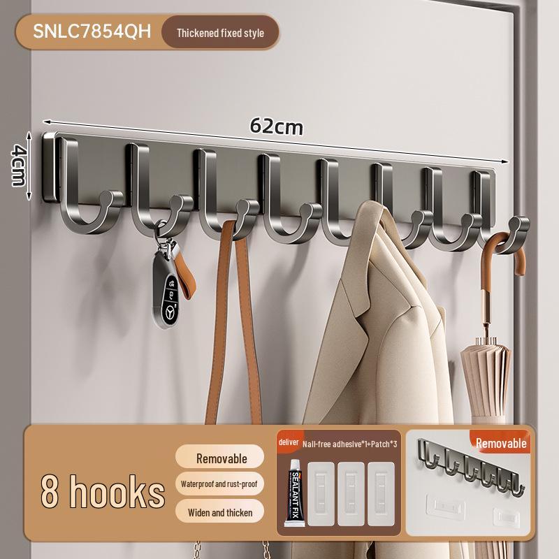 Space-Aluminium Haken ohne Bohren: Haken für Bad, Küche, Mantel, Handtuch & Mehr