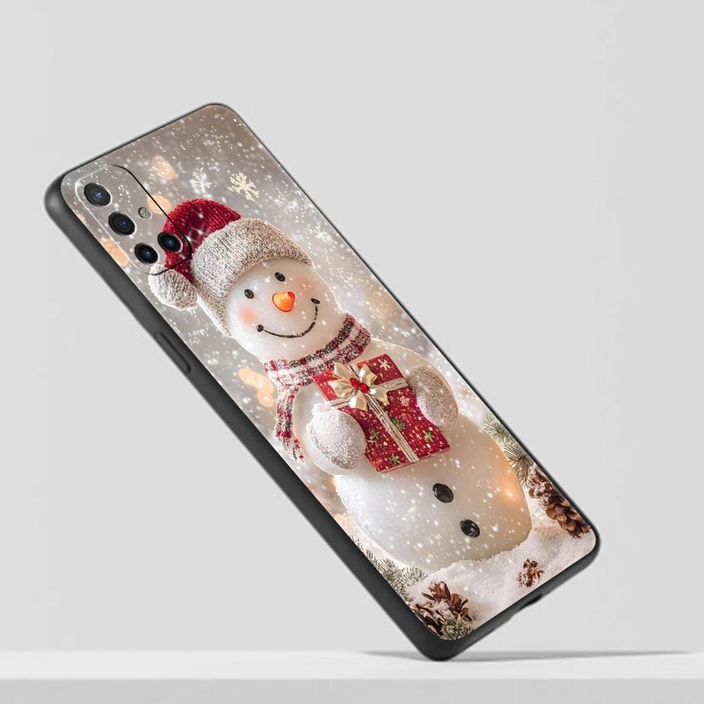 Phone Case For Oneplus 13R 13 12 10T 11 R10 Nord N100 N200 N10 9 9R CE 2 3 Z Pro Lite 5G Soft TPU Cover Christmas Snowman Capas