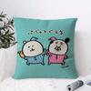 Japan Cute Joke Bear Cushion Cover Eco Linen Pillow Case DoubleSided Print Breathable Durable Zipper Home Decor Gift