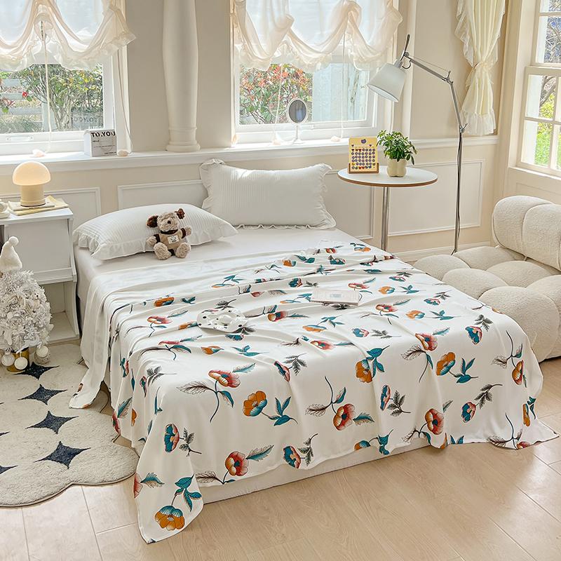 

Новое принтованное летнее одеяло из 100% бамбука Чистое натуральное растительное Дышащее Охлаждающее одеяло Мягкое Приятное к коже Летнее одеяло-пуховик 90x100cm