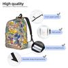 Fashion Cartoon Pokemon Theme Backpack  Mochilas Cool For School Retro Washable Rucksack