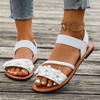 Women Sandals Fashion Flower Wedge Sandals Summer Casual Solid Color Sandals Breathable Beach Shoes Women Sandalias De Mujer