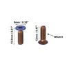 X AUTOHAUX 8pcs M5x0.8 Flat Head Car Steering Wheel Screw Bolt Taper with Wrench Burnt Blue