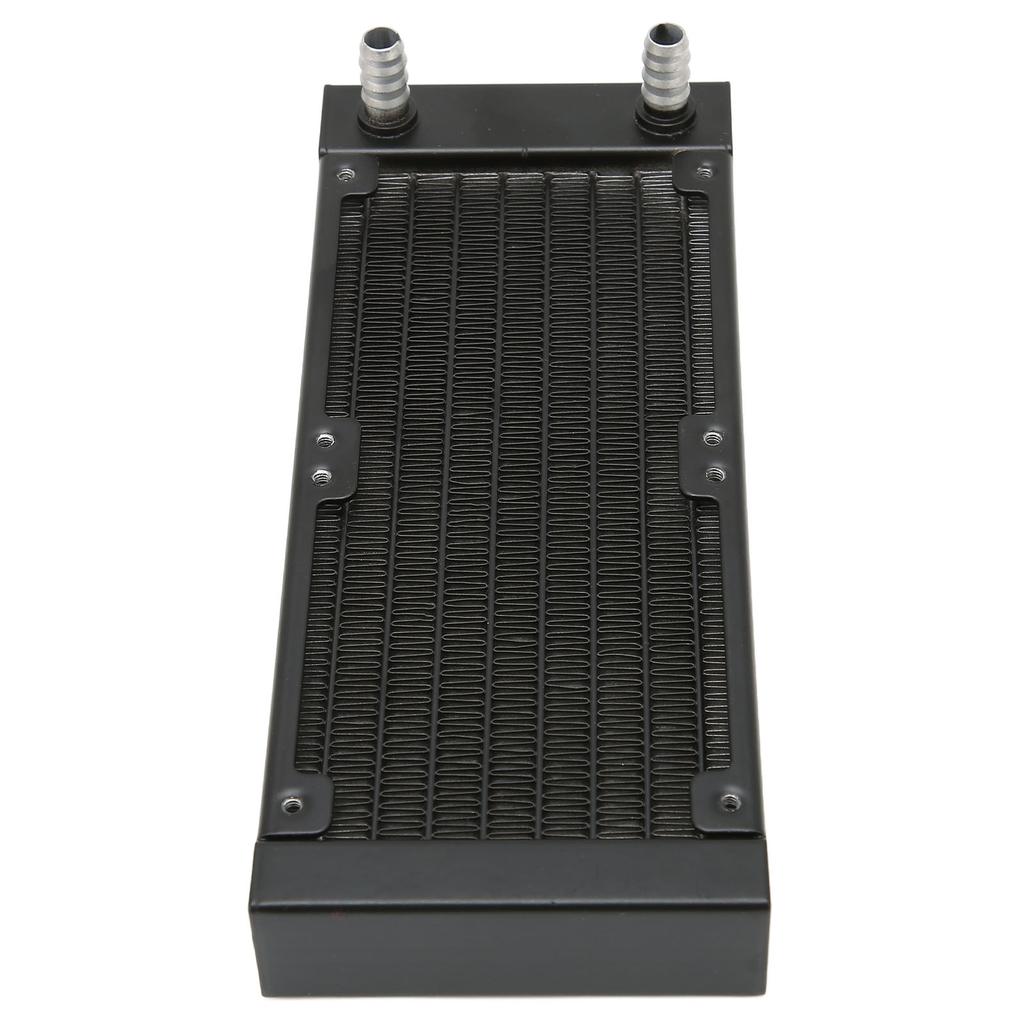 Water Cooling Radiator 8 Pipes 9.5mm Faucet 80mm Dual Fans Aluminum Heat Exchanger with Screws for Computer Printer