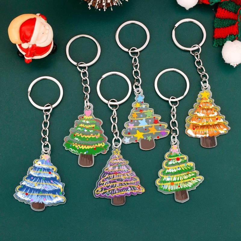 Cute Christmas Keychain Student Christmas Tree Bag Decorative Pendant Cartoon Christmas Keychain Pendant Gift
