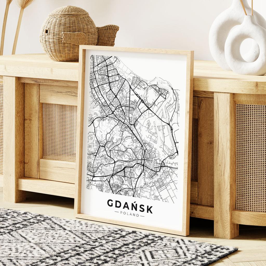 Poster City Map Gdańsk