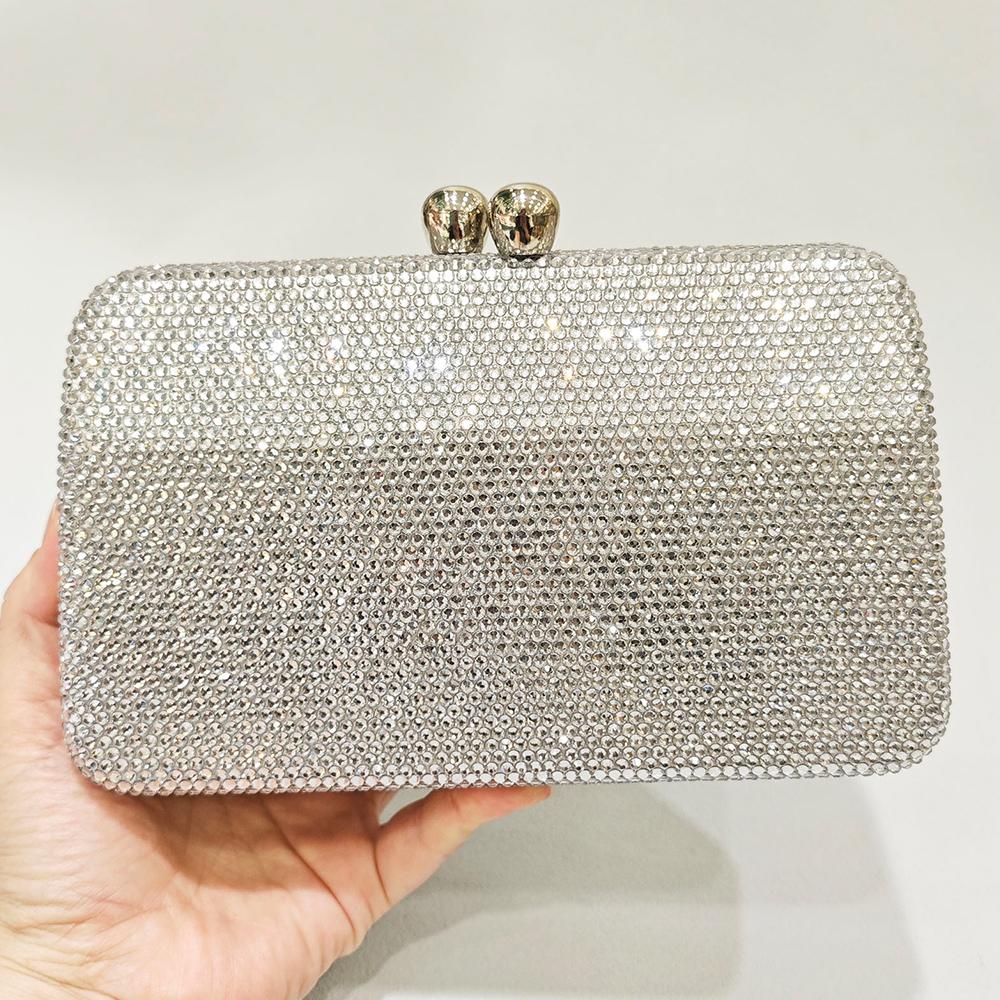 Champagner Kristall Abendtasche Clutch Luxus Strass Damen Dinner Clutches Diamant Handtaschen Hochzeit Brautparty Abschlussball Handtasche