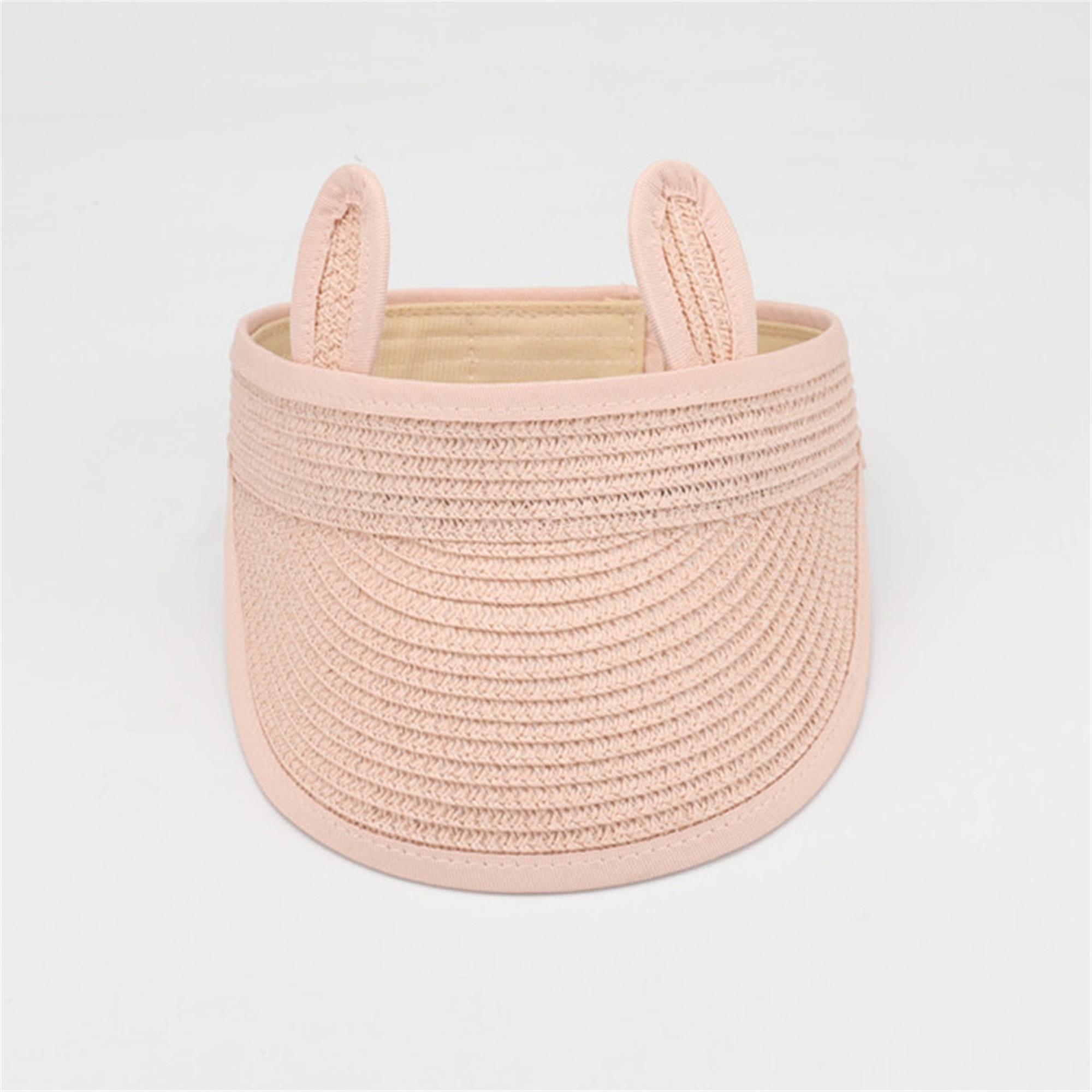 

Cartoon Floppy Sun Hat for Kids Summer Beach Cap Sunshade Visor Top Unisex Baby Girl Boy Children s Sun Protection Accessory 48-52cm adjustable рожевий