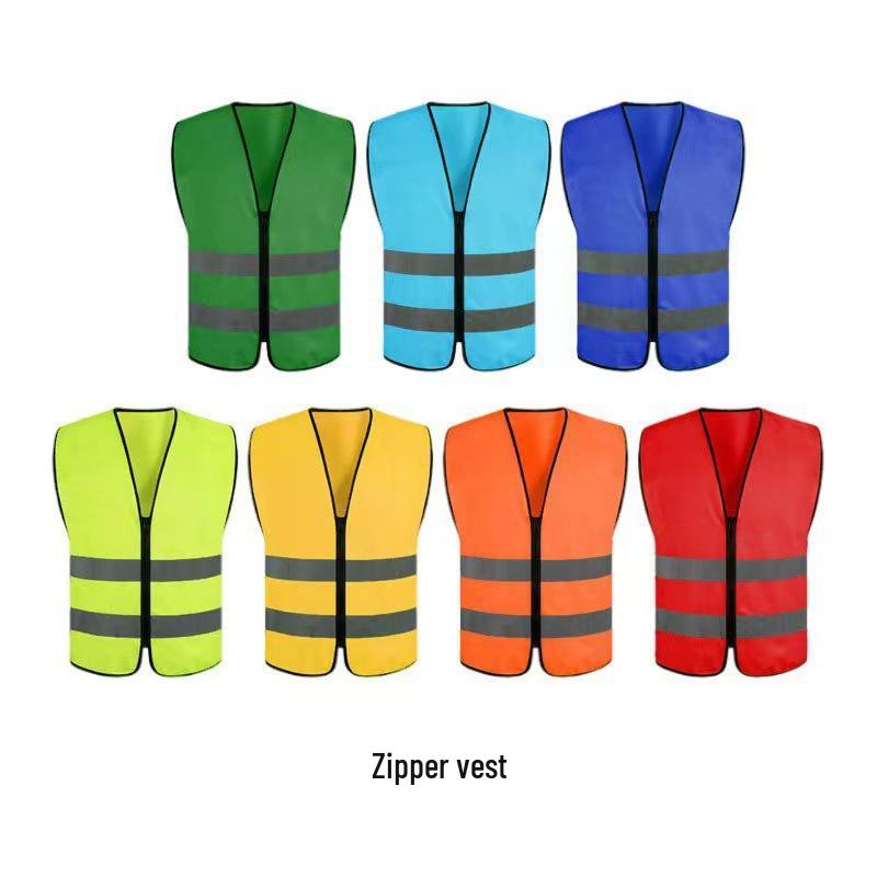 Children's Multi-Pocket Reflective Mesh Vest for Road Construction Sites