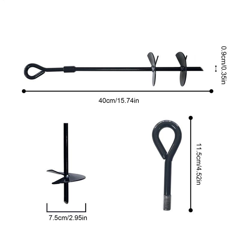 40CM Tent Pegs Camping Ground Nails Steel Tent Anchors Heavy Duty Tent Outdoor Canopy Stakes for Trampolines Tents Trailers