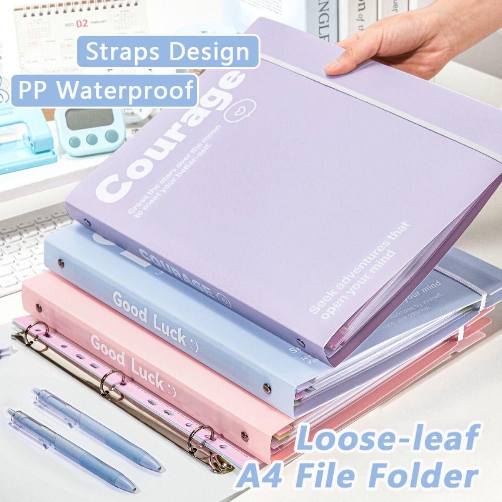 Loose Leaf Data Book Transparent Office Storage Booklet Simple File Bag  Gift