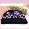 Casual No Brim Letter Knitted Hat With Warmth Function For Daily Street Outfits
