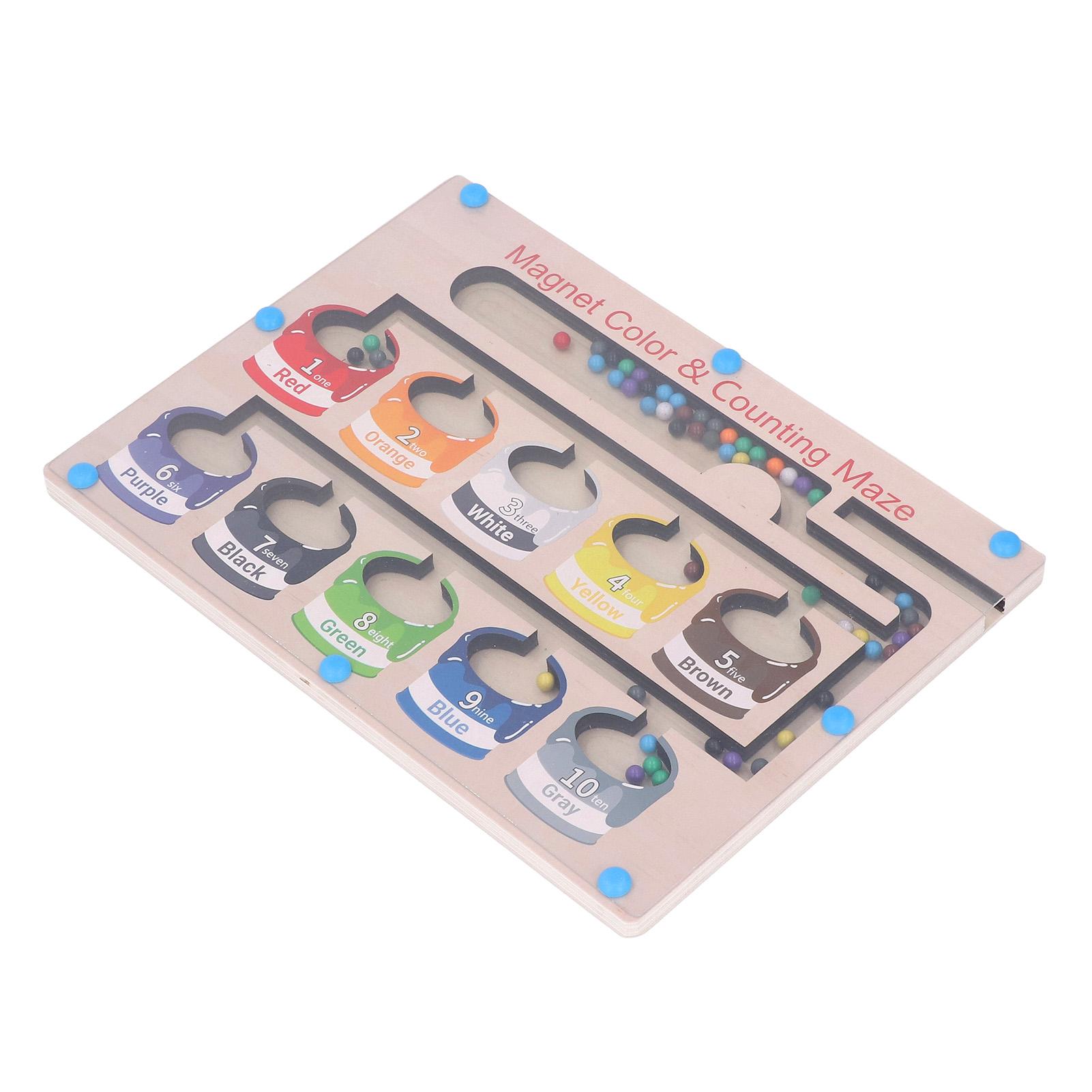 

Wooden Magnet Toys Bead Maze Puzzle Broad Matching Game Sorting Toys for Boys Girls