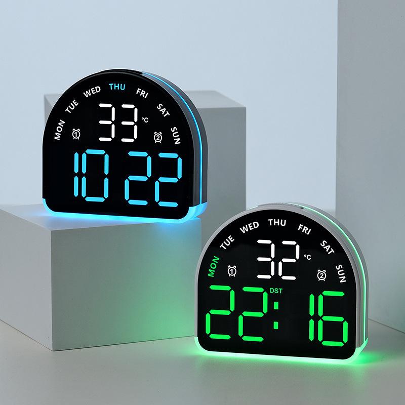 Multifunctional LED Ambient Alarm Clock with Temperature Display and Multiple Alarms
