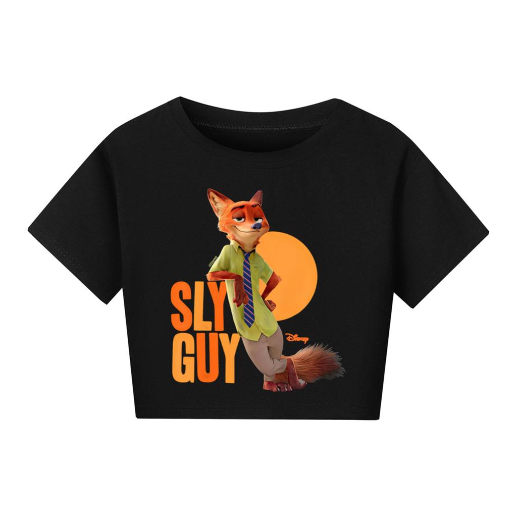 Fashionable Round Neck Short Sleeve Work Clothes Printed Tops For KID Summer Tops